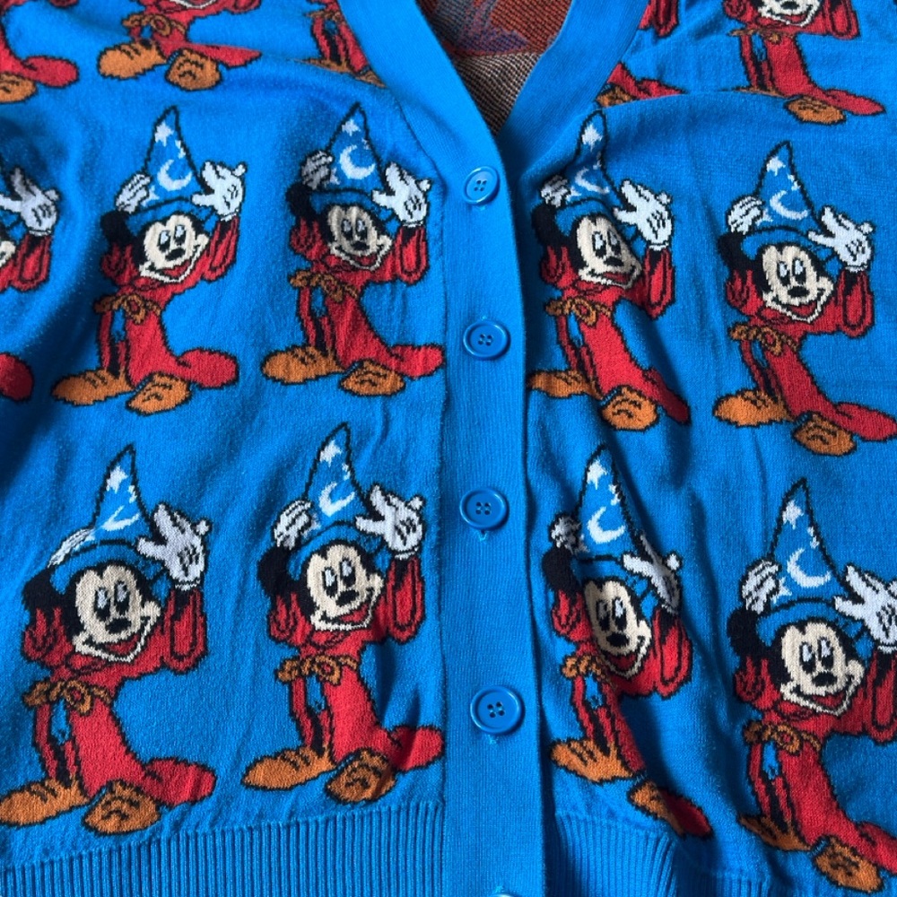 Disney Sorcerer Mickey Patterned Cardigan - Picture 2 of 4
